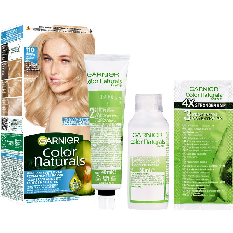 Color Naturals permanentní barva na vlasy 110 Extra světlá přírodní blond - balení